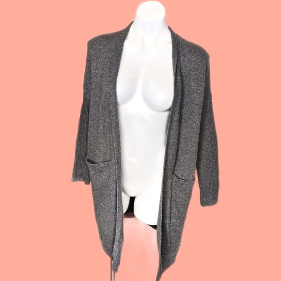 Garage | Midi Length Ribbed Sleeve Open Cardigan size small - Picture 1 of 9
